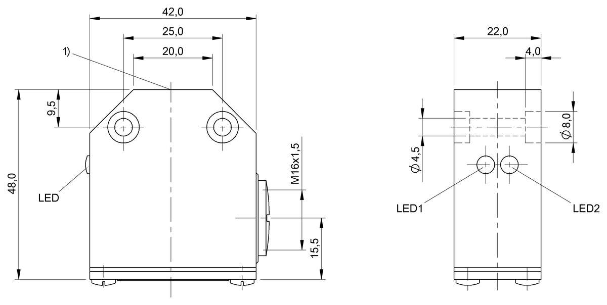 Inductive single position limit switches