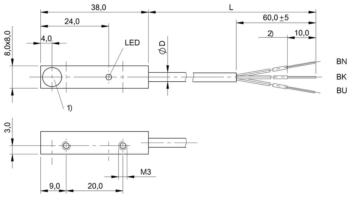 Inductive proximity switches and proximity sensors