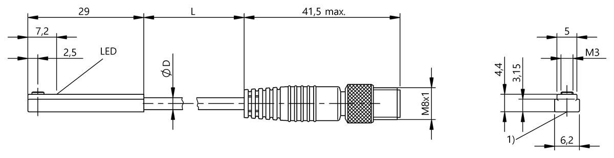 Cylinder sensors for multiple slot shapes