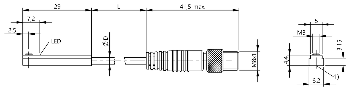 Cylinder sensors for multiple slot shapes