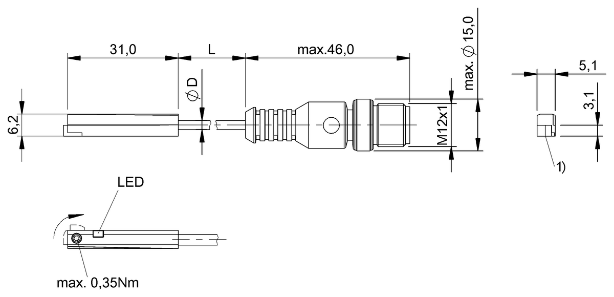 Cylinder sensors for multiple slot shapes