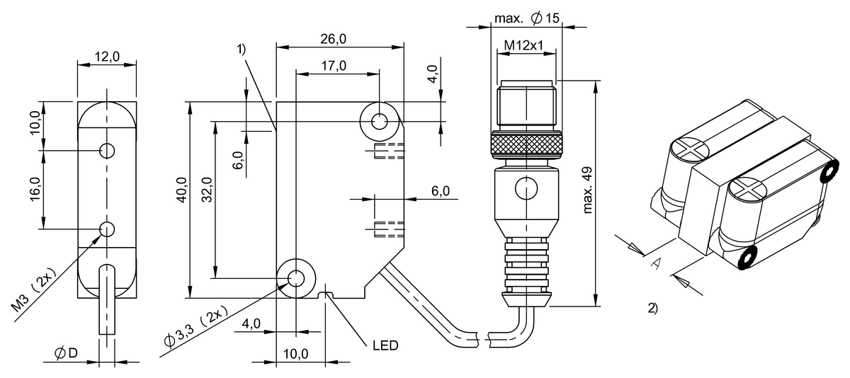 Inductive proximity switches and proximity sensors