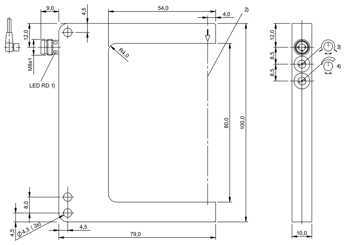 Fork sensors and angle sensors