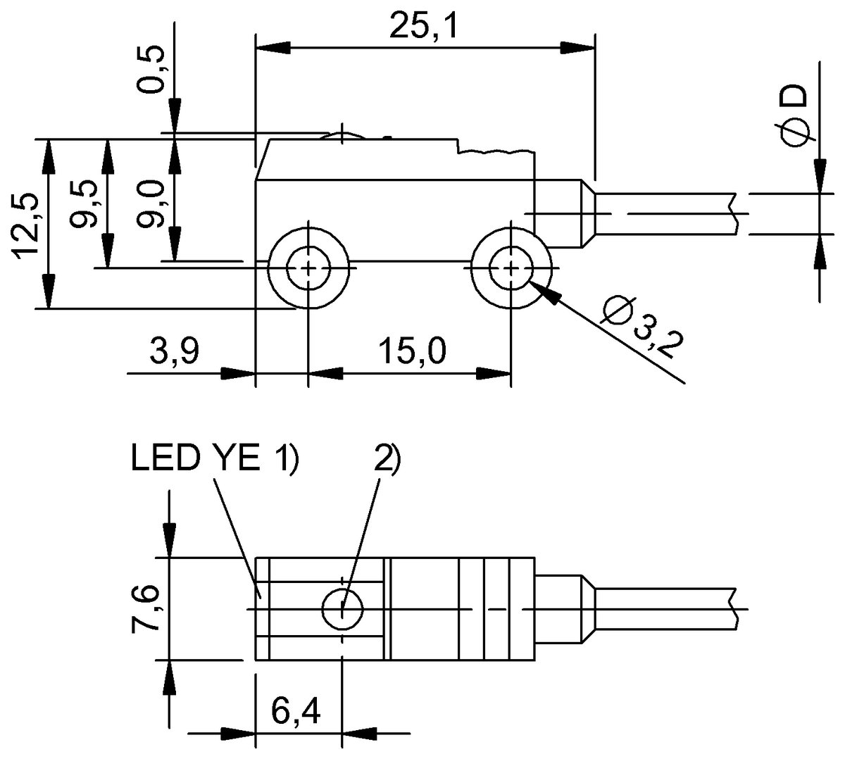 Through-beam sensors