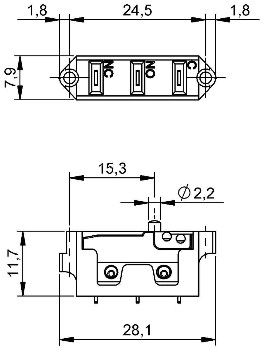 Mechanical single position limit switches
