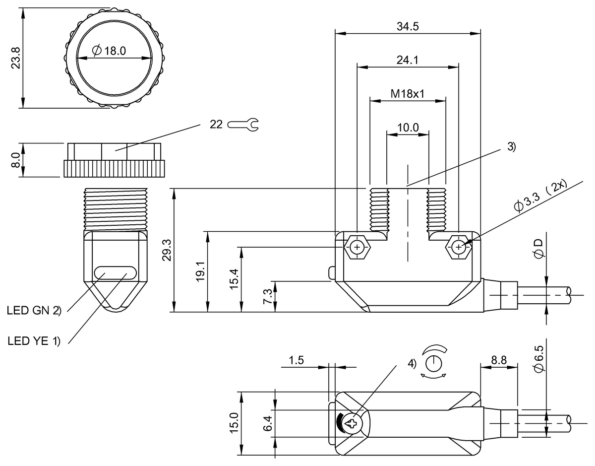 Diffuse sensors