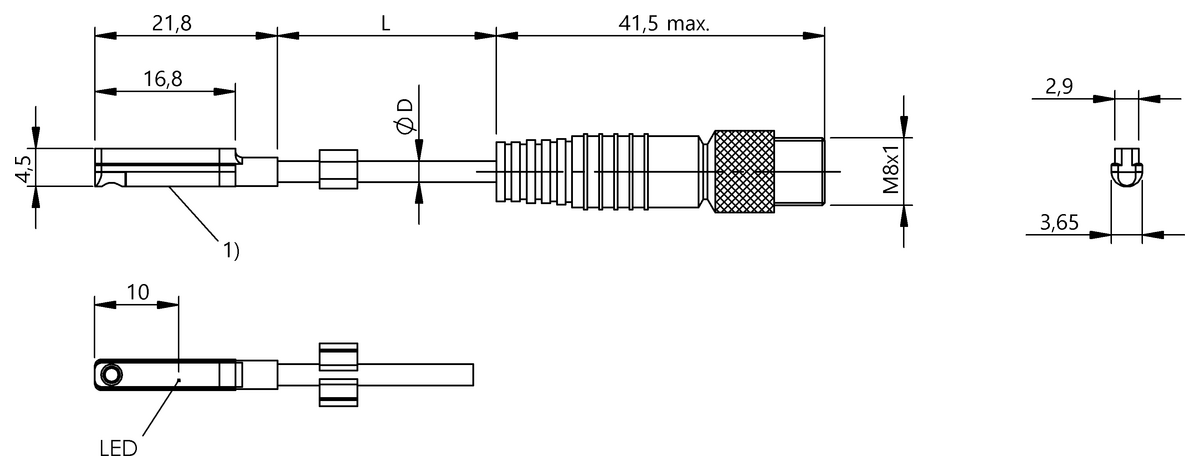 Cylinder sensors for multiple slot shapes