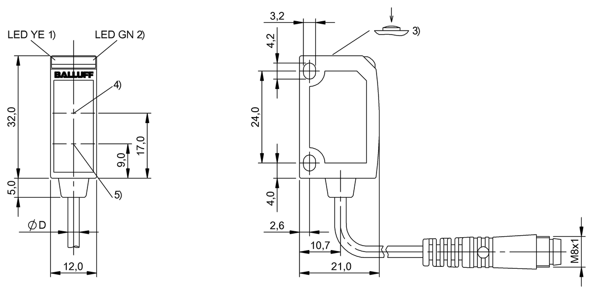 Diffuse sensors