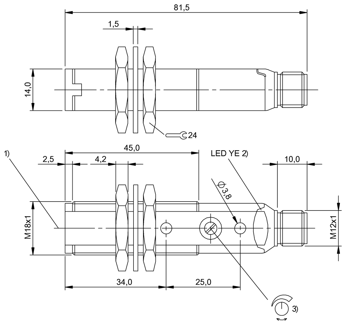Through-beam sensors