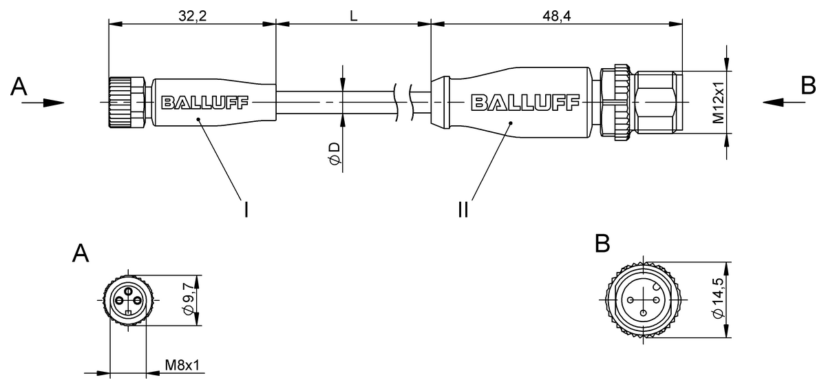 Double-ended cordsets