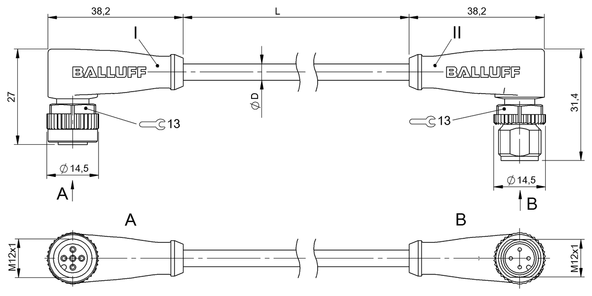 Double-ended cordsets