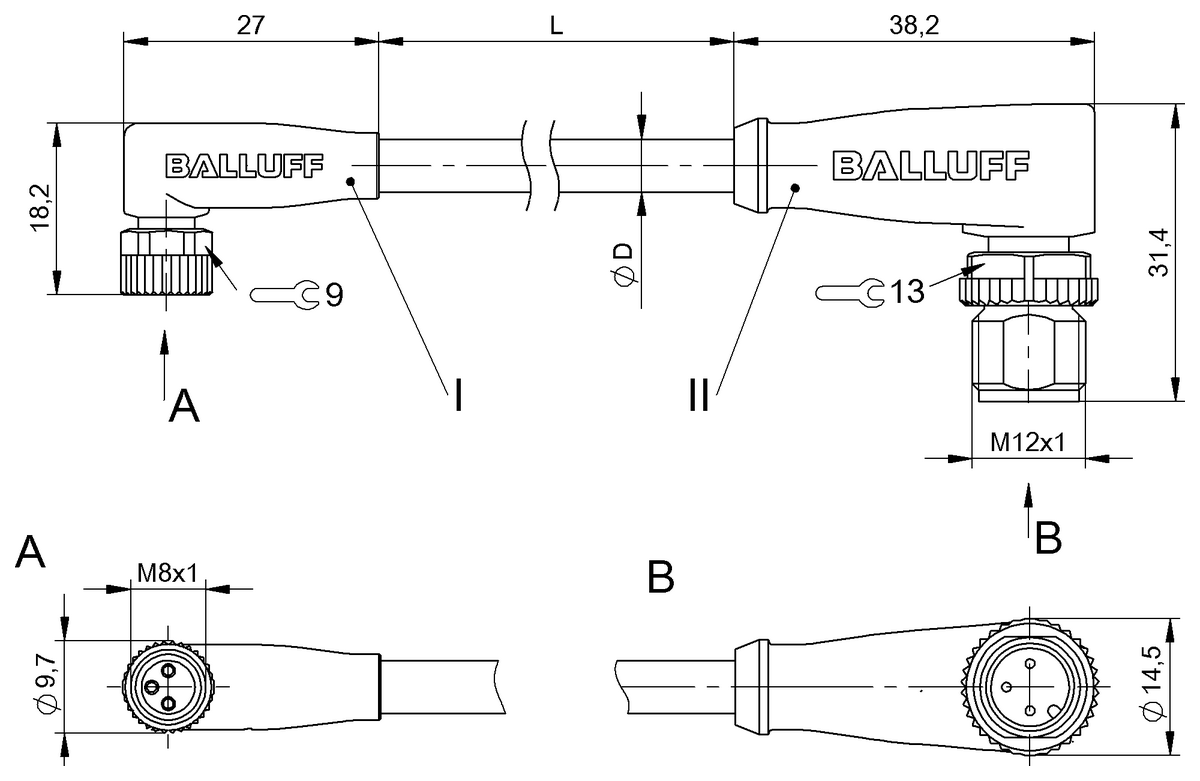 Double-ended cordsets