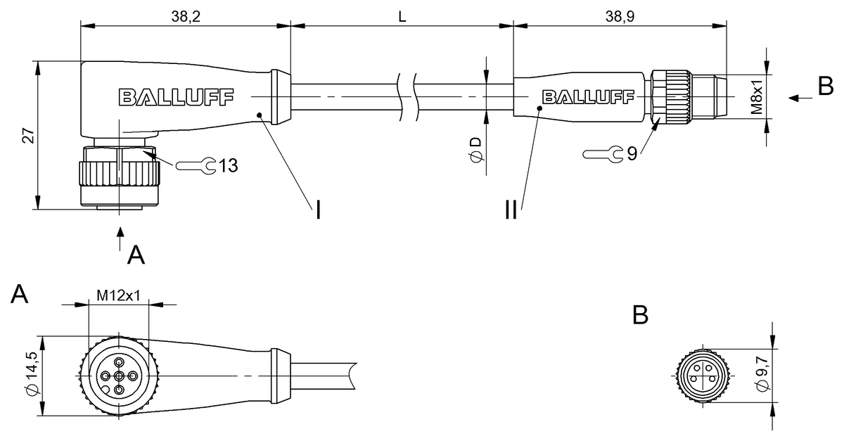 Double-ended cordsets