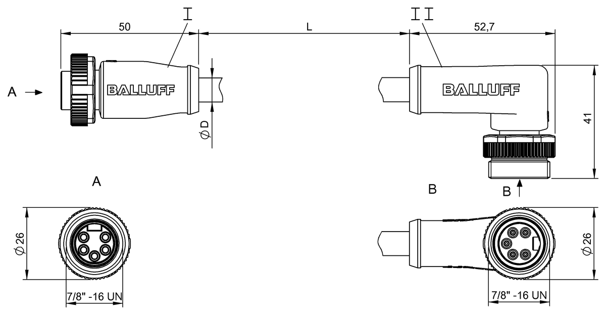 Double-ended cordsets