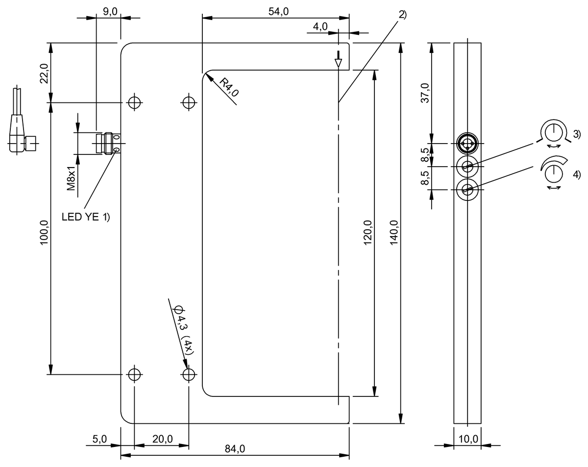 Fork sensors and angle sensors