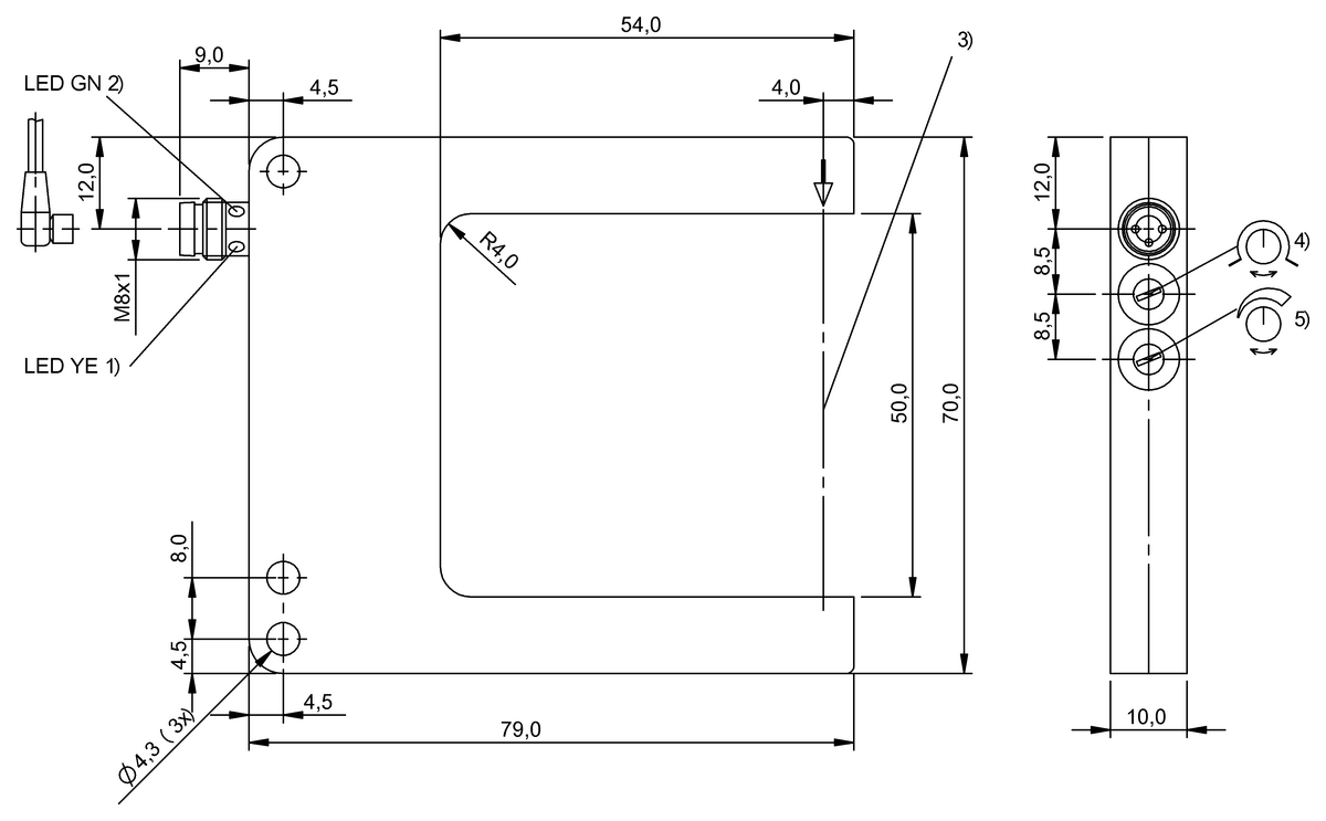 Fork sensors and angle sensors
