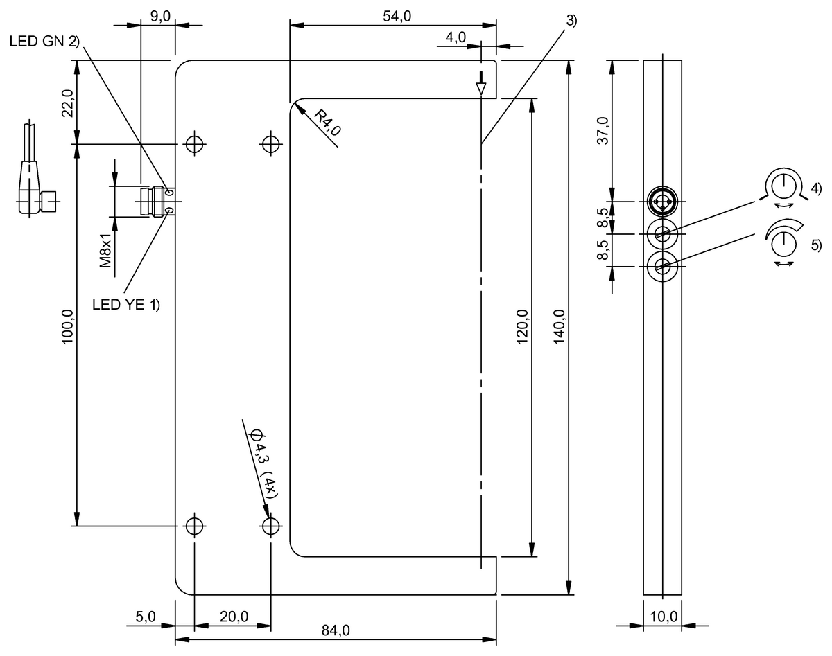 Fork sensors and angle sensors