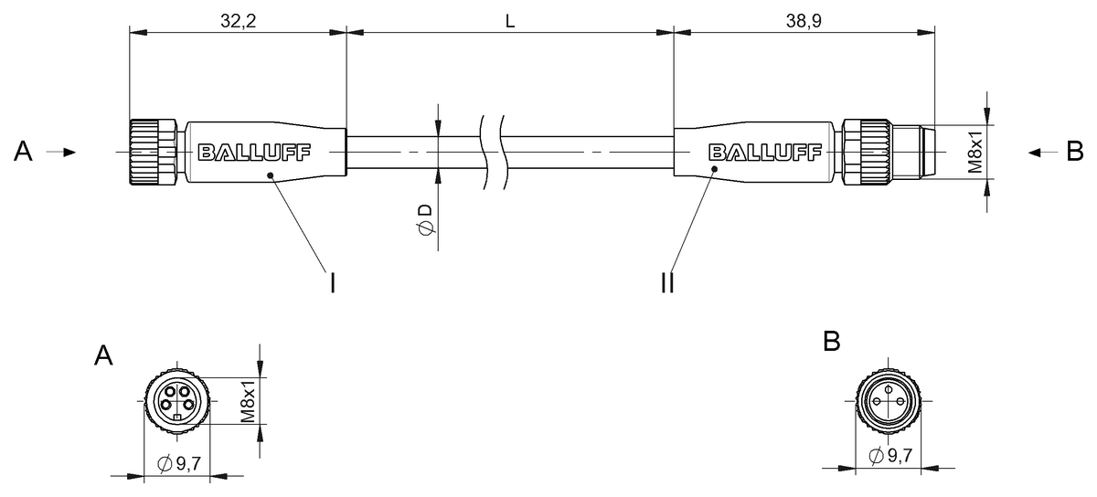 Double-ended cordsets