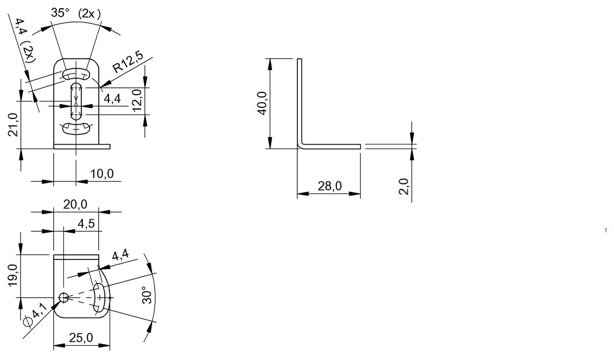 Mounting bracket for photoelectric sensors