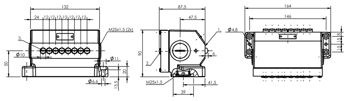 Mechanical multiple position limit switches