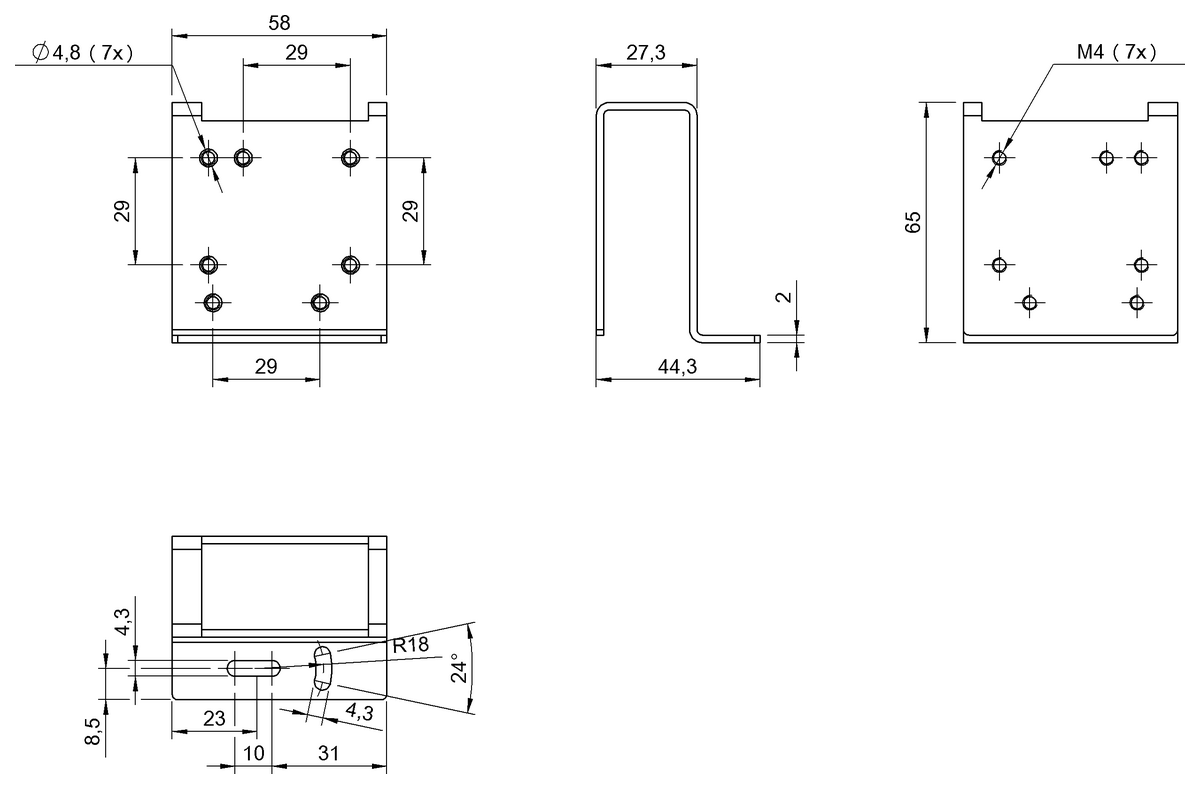Mounting bracket for photoelectric sensors