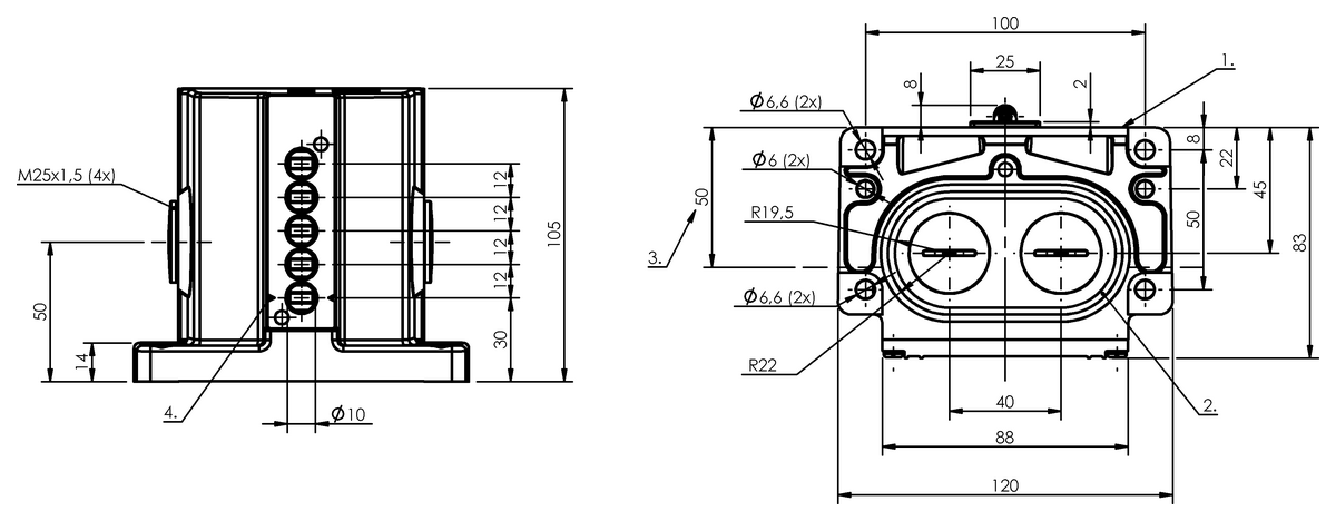 Mechanical multiple position limit switches with safety switch positions