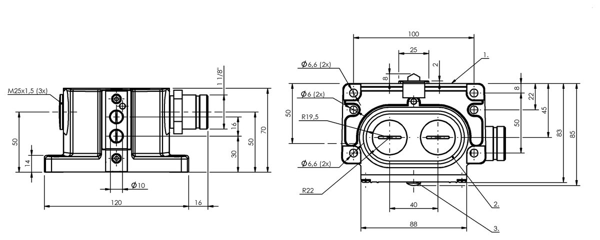 Mechanical multiple position limit switches with interchangeable plunger unit