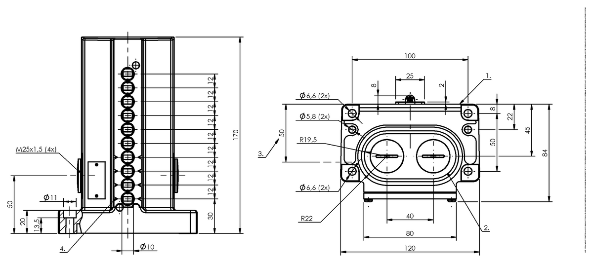 Mechanical multiple position limit switches with safety switch positions
