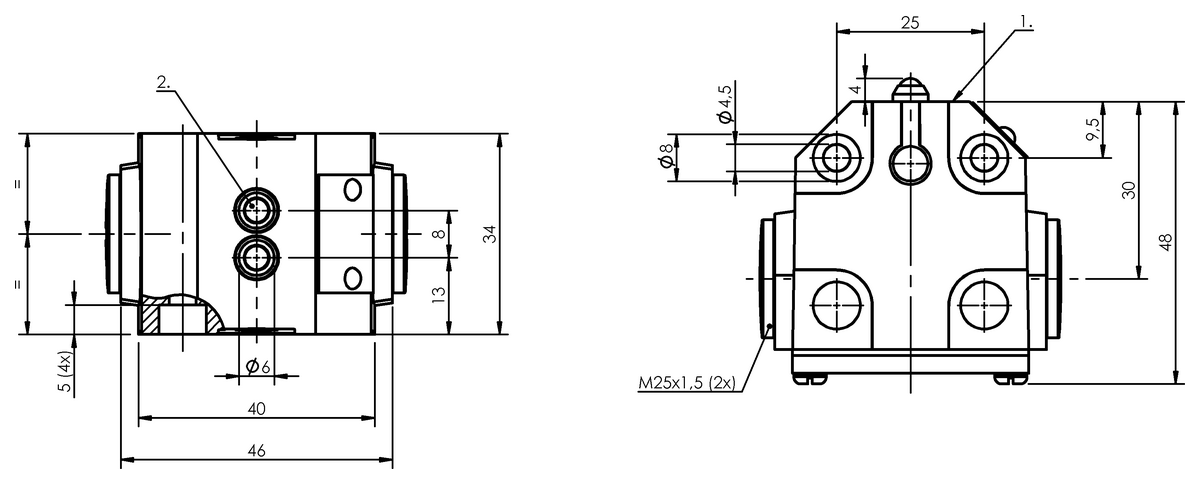Mechanical multiple position limit switches