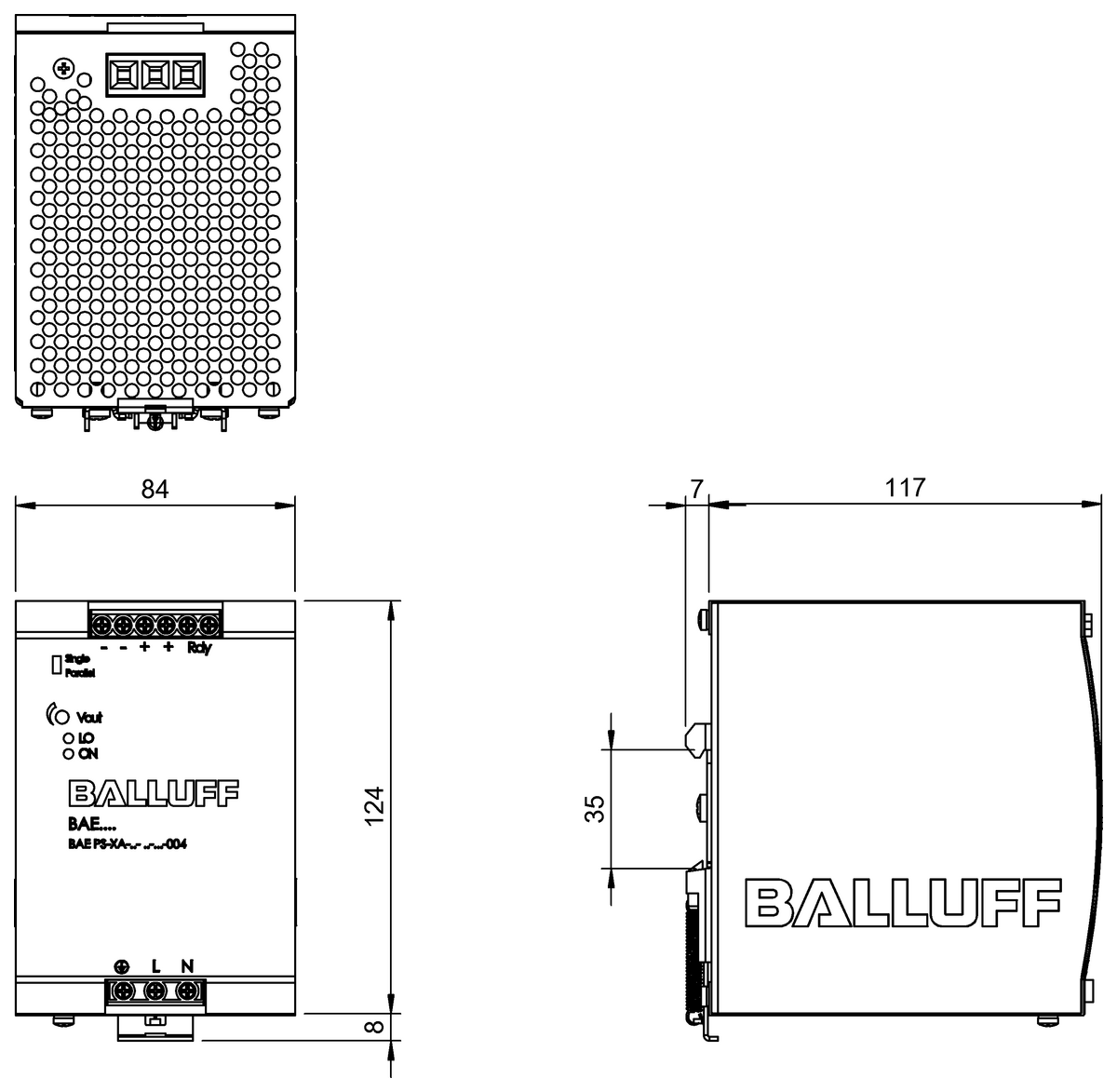 Power supplies for the control cabinet