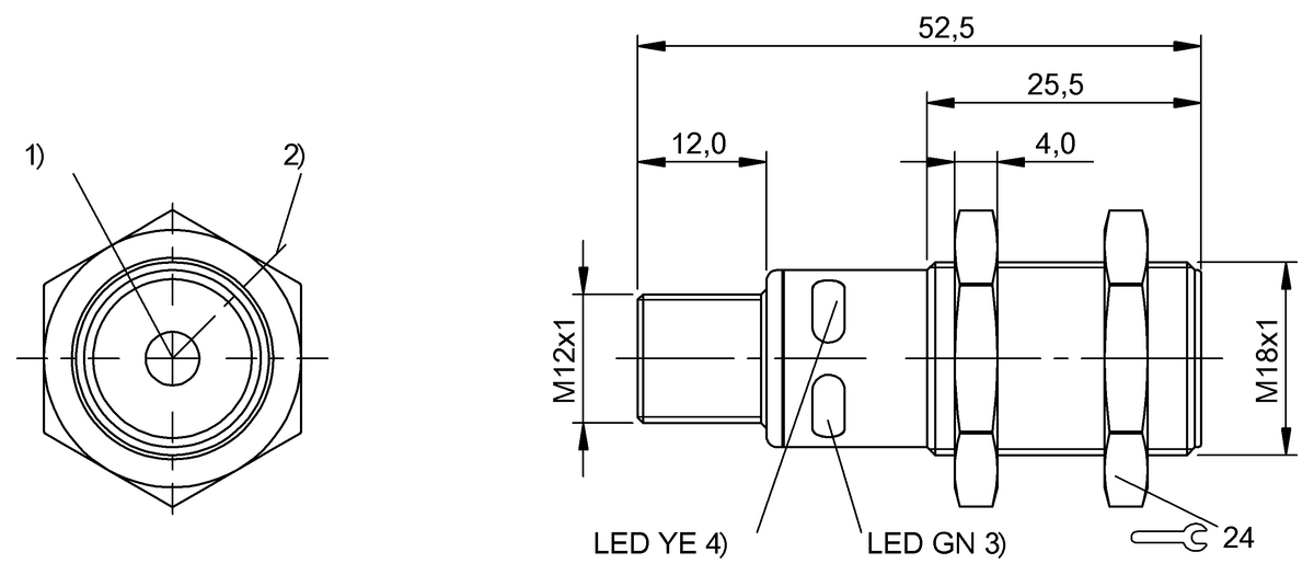 Ultrasonic sensors with analog output or digital output