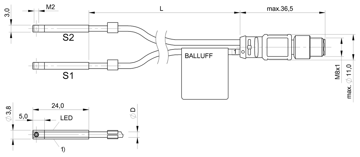 Cylinder sensors for multiple slot shapes