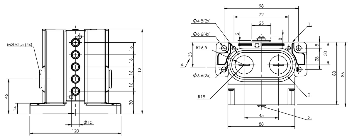 Mechanical multiple position limit switches