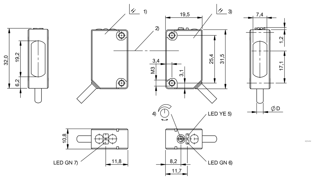Through-beam sensors