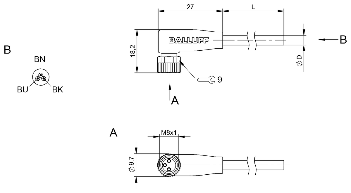 Single-ended cordsets
