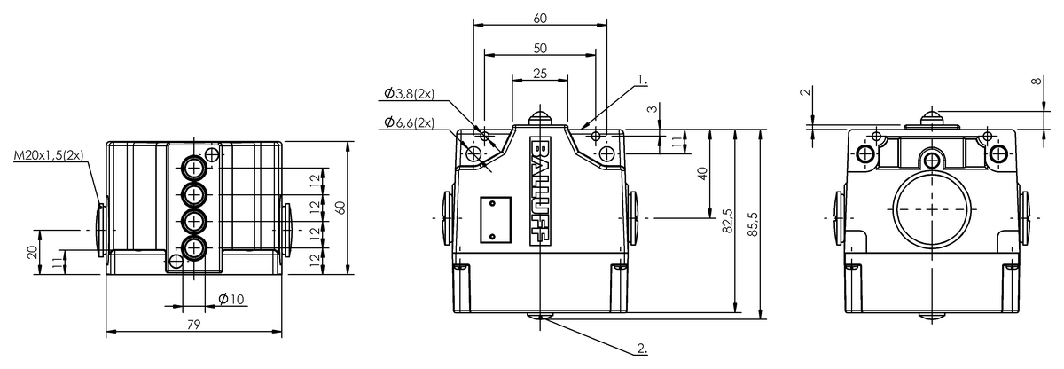 Mechanical multiple position limit switches