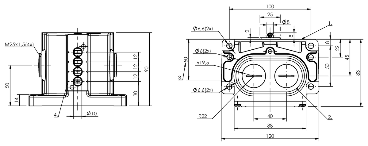 Mechanical multiple position limit switches with safety switch positions