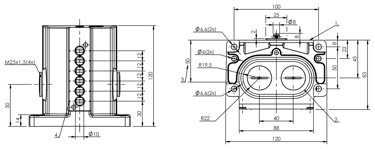 Mechanical multiple position limit switches with safety switch positions