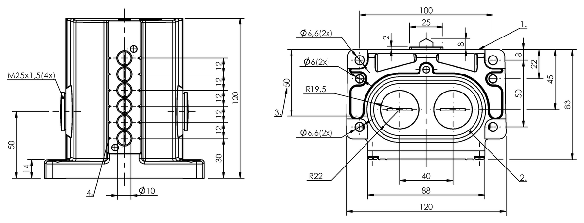 Mechanical multiple position limit switches with safety switch positions
