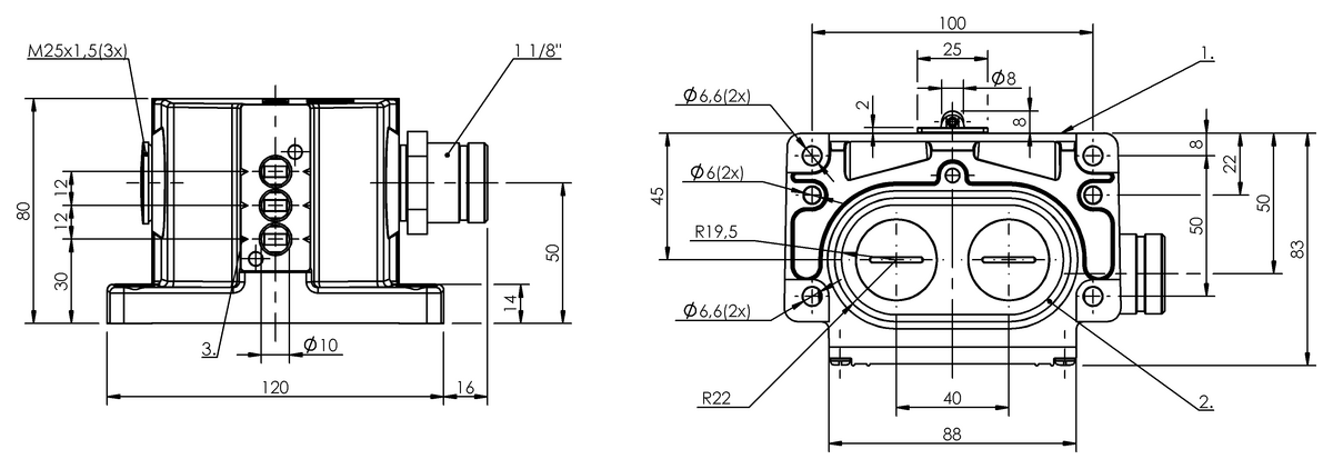 Mechanical multiple position limit switches with safety switch positions