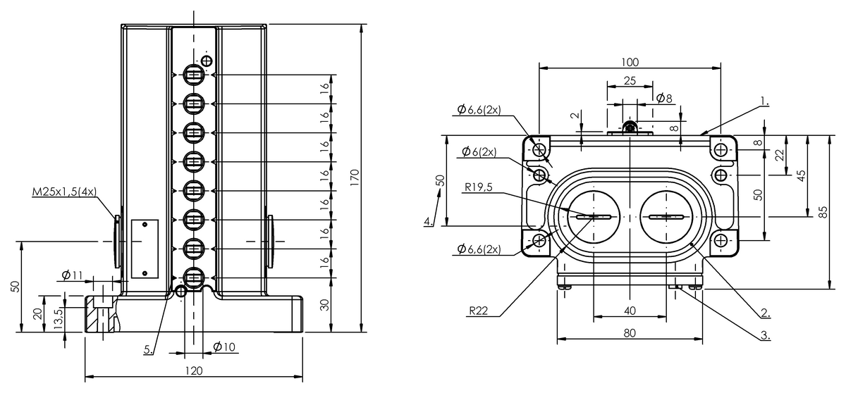 Mechanical multiple position limit switches with safety switch positions