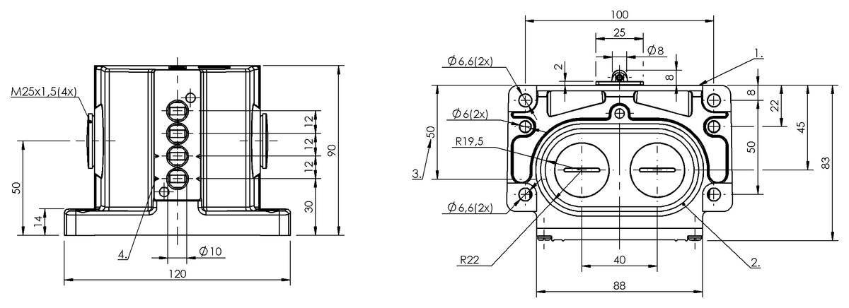 Mechanical multiple position limit switches with safety switch positions