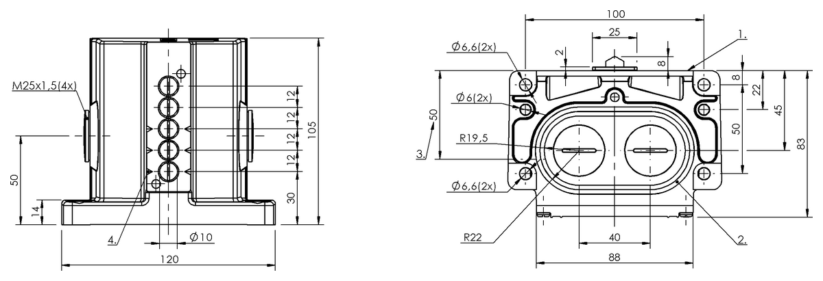 Mechanical multiple position limit switches with safety switch positions