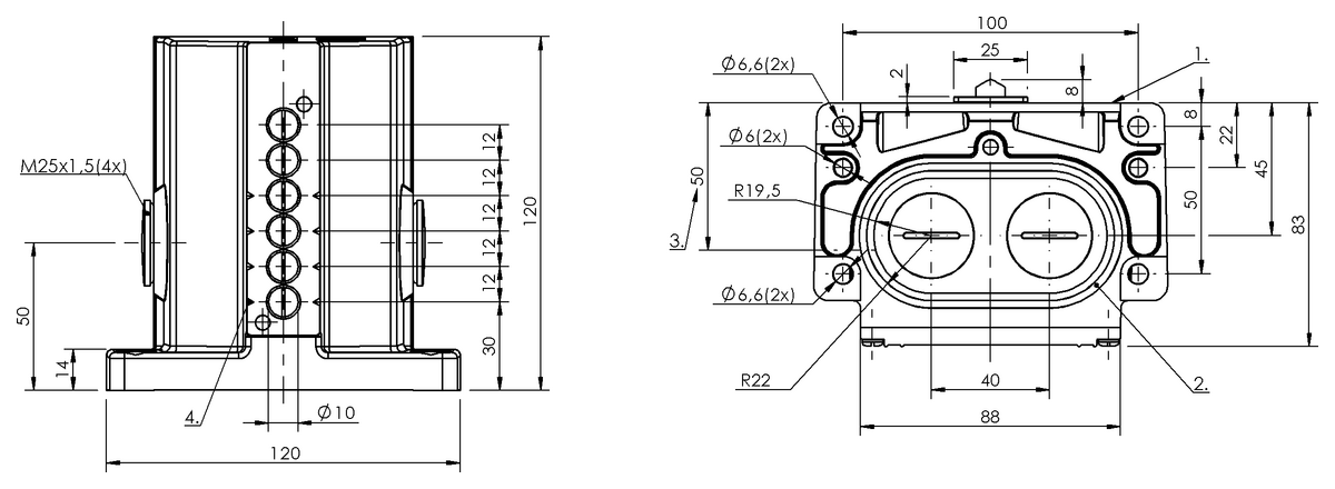 Mechanical multiple position limit switches with safety switch positions