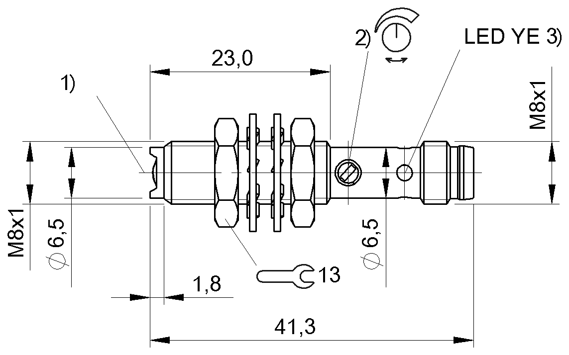 Diffuse sensor with background suppression