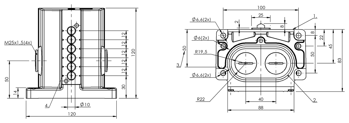 Mechanical multiple position limit switches with safety switch positions