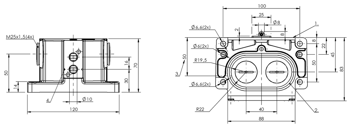 Mechanical multiple position limit switches with safety switch positions