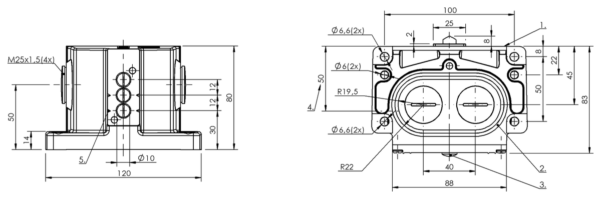 Mechanical multiple position limit switches with safety switch positions