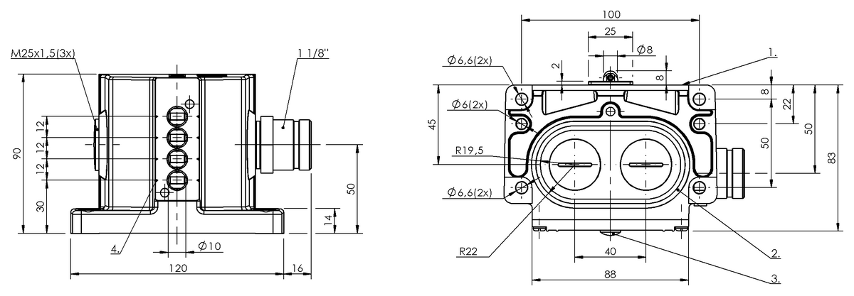 Mechanical multiple position limit switches with safety switch positions