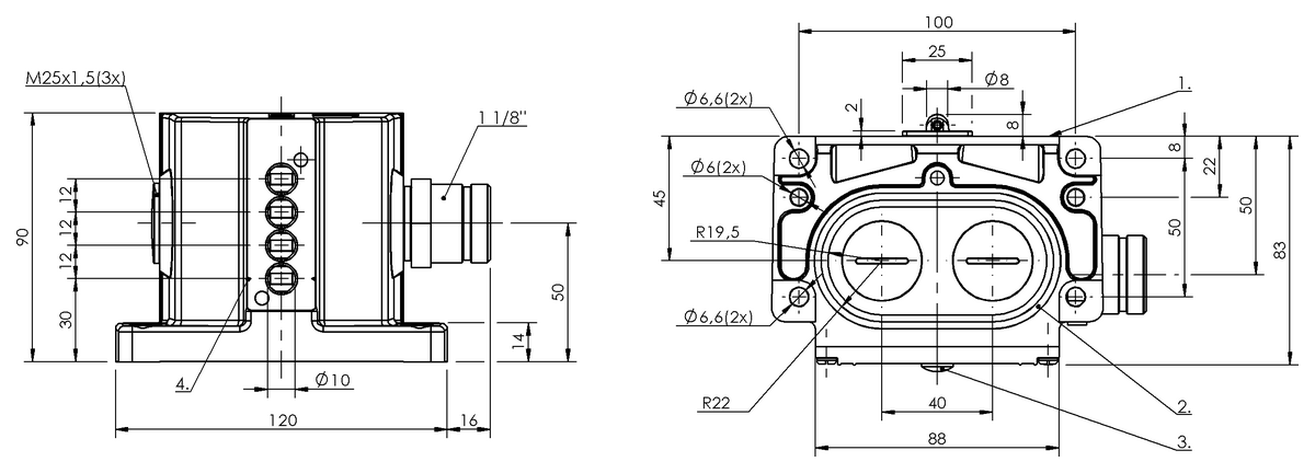 Mechanical multiple position limit switches with safety switch positions